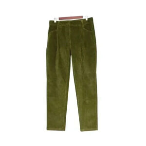 NWT Alison Sheri Corduroy Pants Medium Pleated Straight Leg Academia Preppy